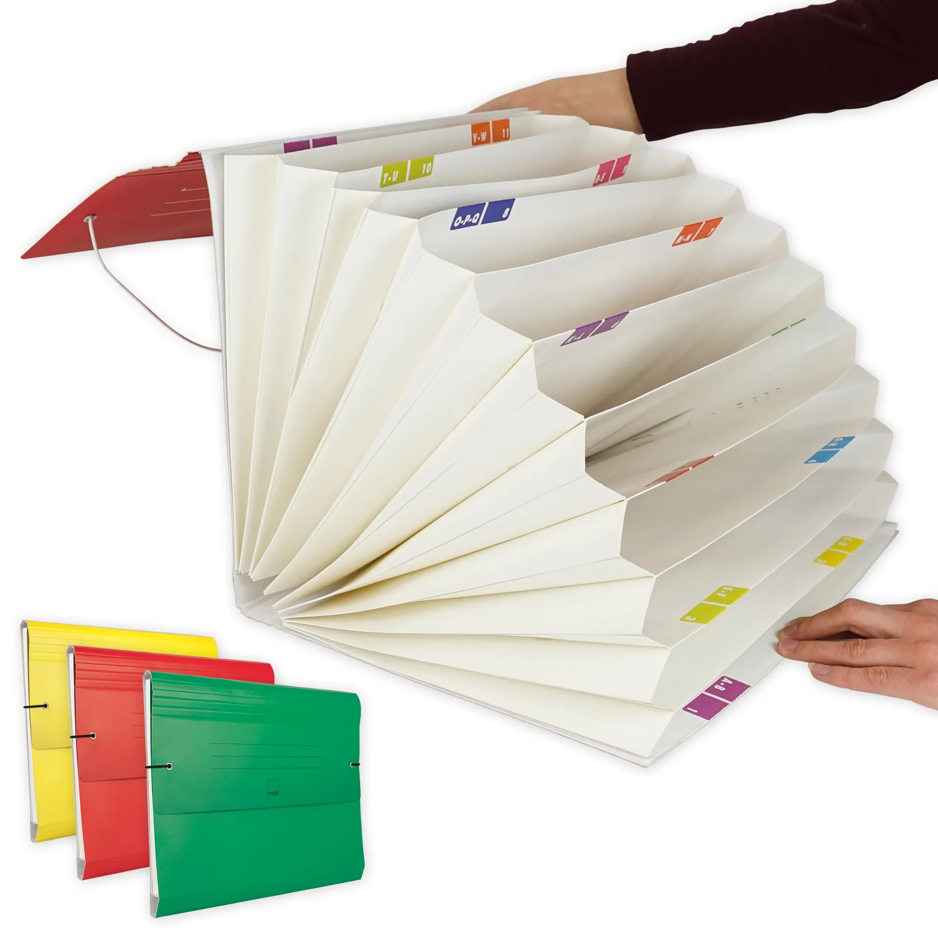 Fächermappe aus Pappe A4-Plus, farbig