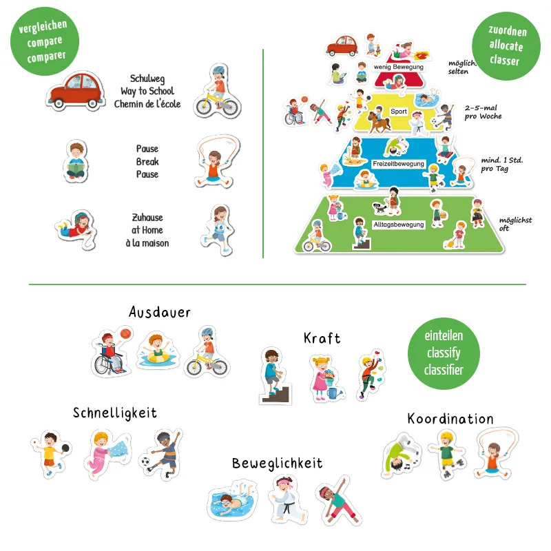 Hagemann Bewegungspyramide, magnetisch, 42-tlg.