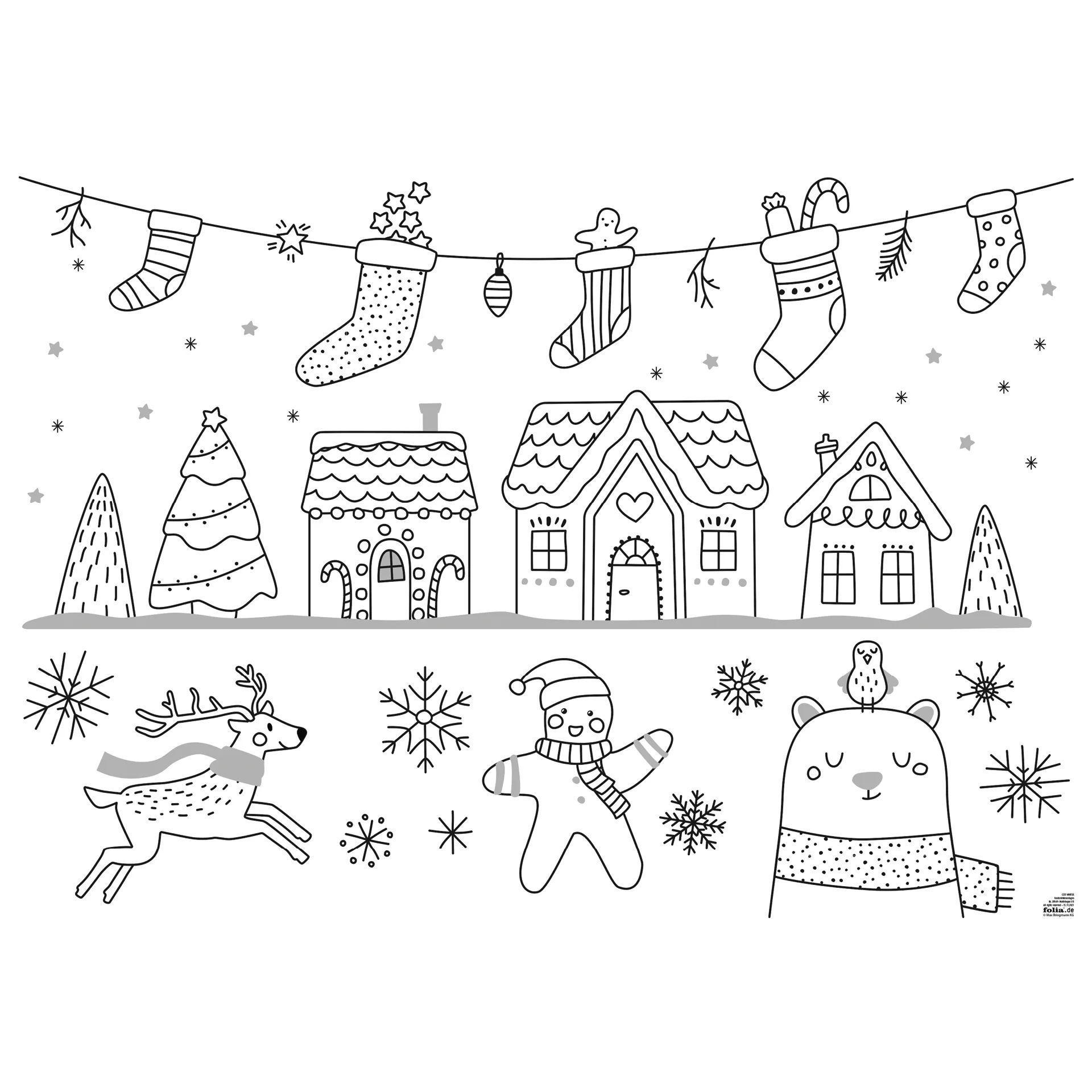 Fensterbilder-Vorlagen "Cosy Winter", 15-tlg.