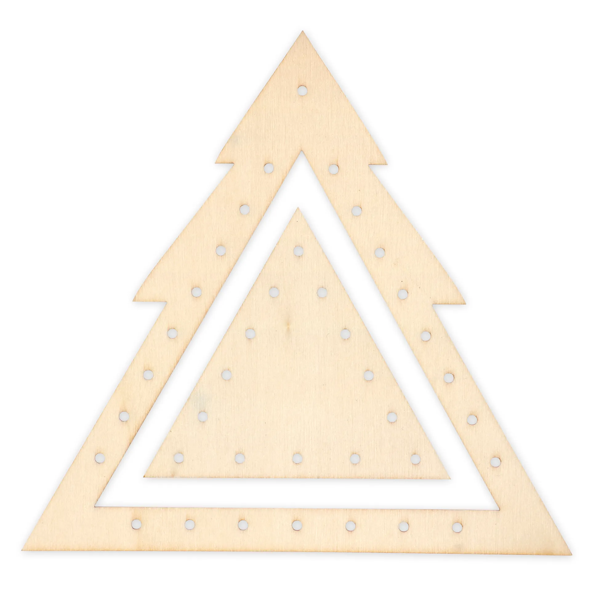 Fädeltannen aus Holz, 12 Stück