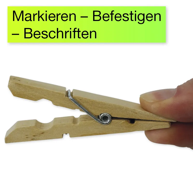 Holz-Klammern 70 mm natur, 50 Stück