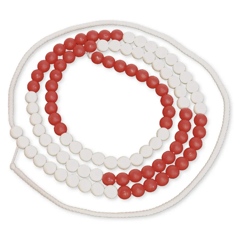 Rechenkette bis 100, rot/weiß