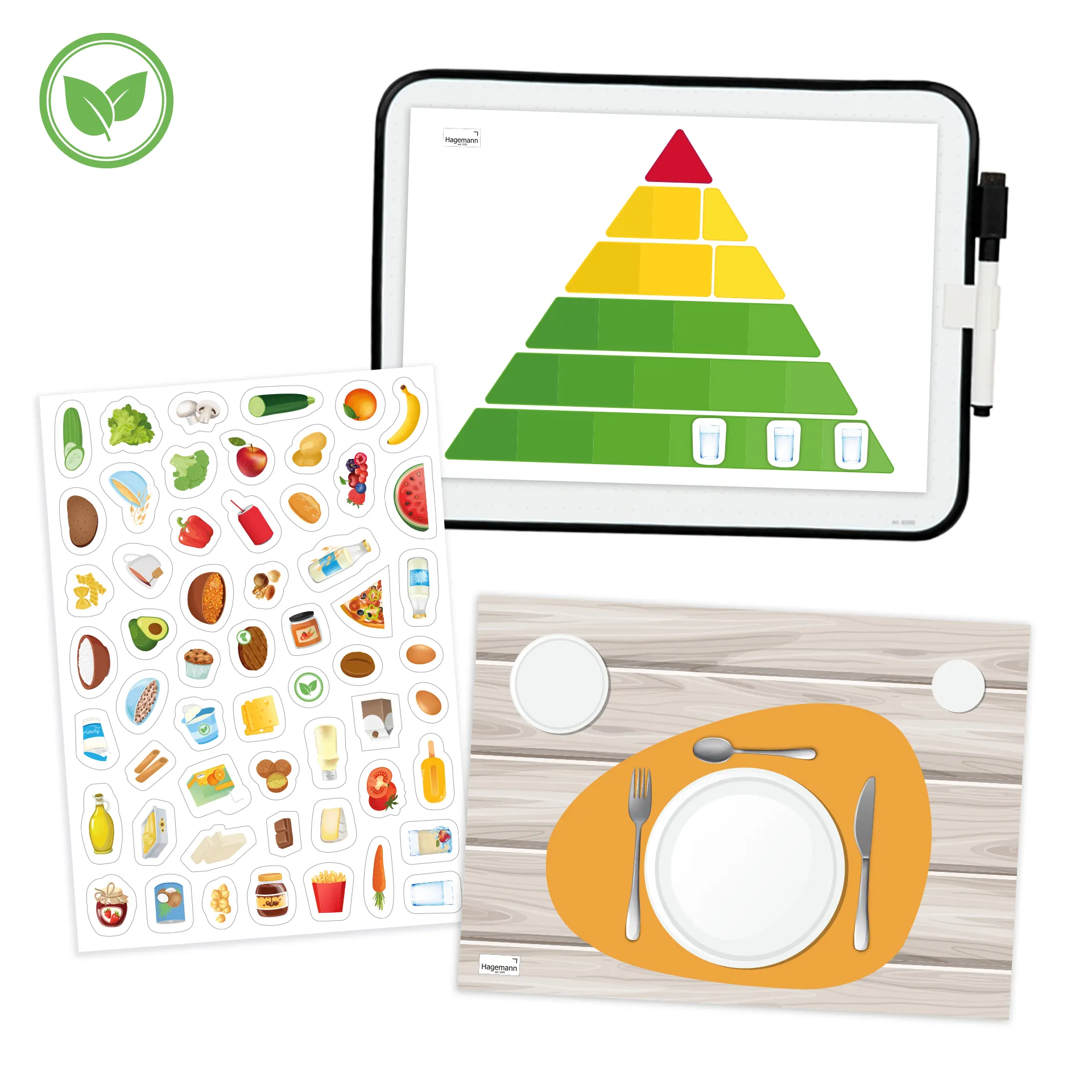 Hagemann Lernset Vegetarische und vegane Ernährung (magnetisch), 61-tlg.