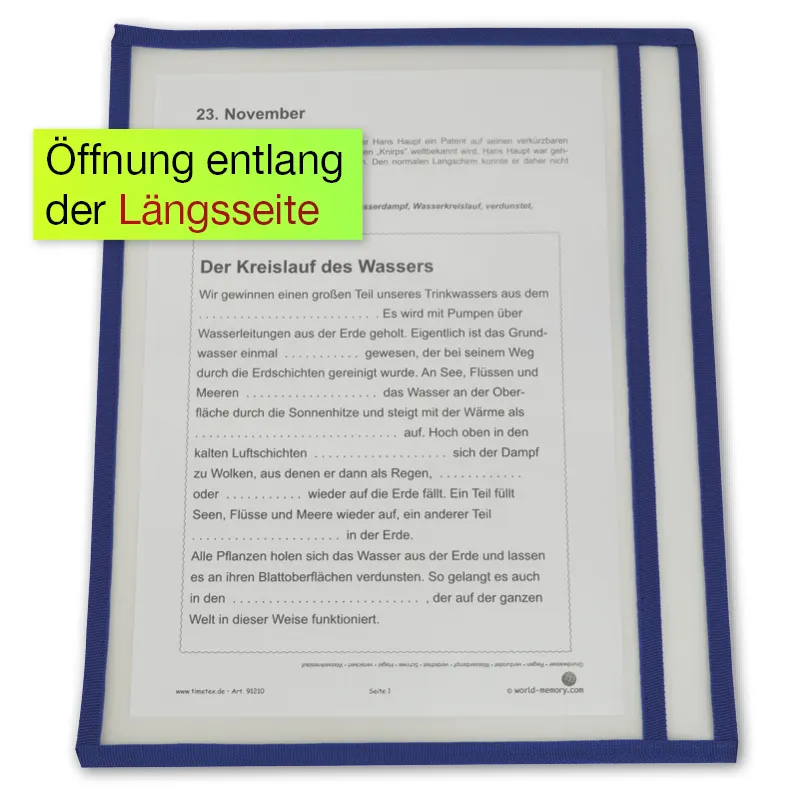 Lern- und Sammeltasche A4-Plus quer, mit Farbeinfassung, 10-tlg.