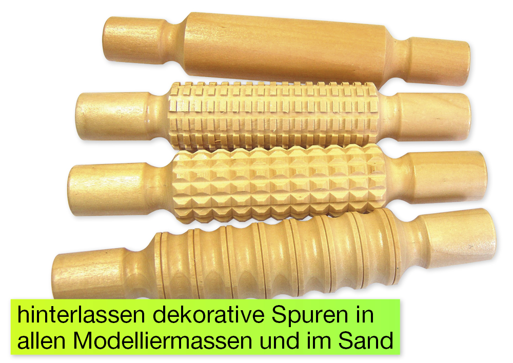 Musterrollen aus Holz, 4-tlg.