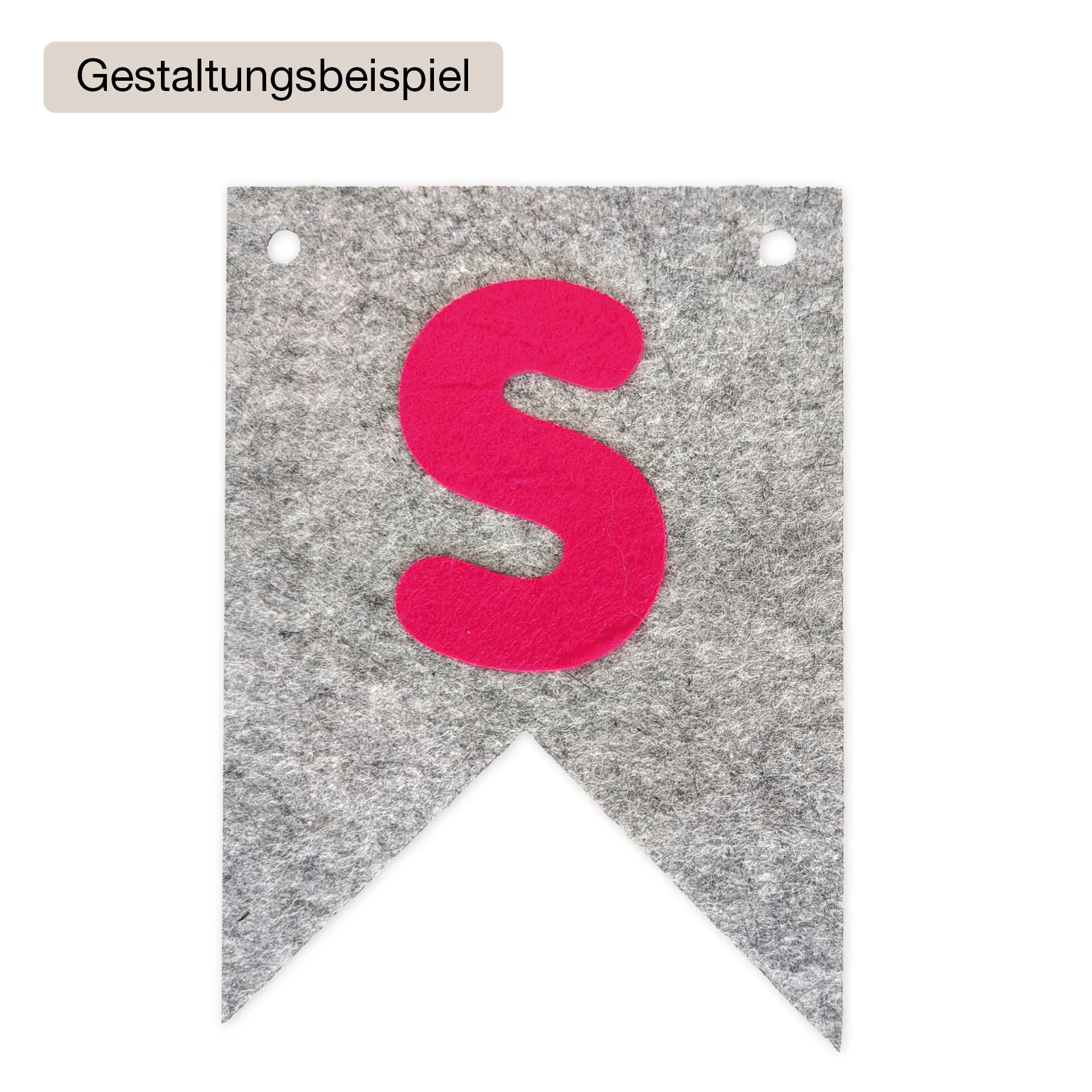 Blanko-Wimpel aus Filz, 50 Stück