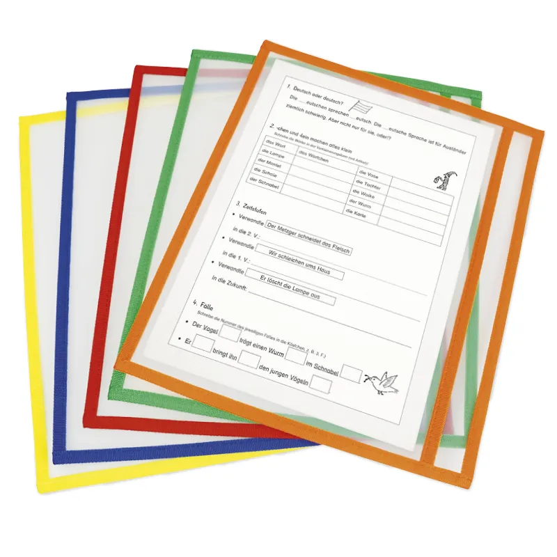 Lern- und Sammeltaschen A4-Plus quer, mit Farbeinfassung, 10-tlg.