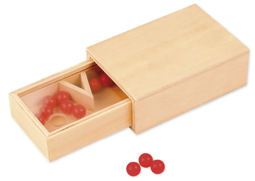 Split-Box für Schüler aus Holz, 2-tlg., mit 10 Perlen