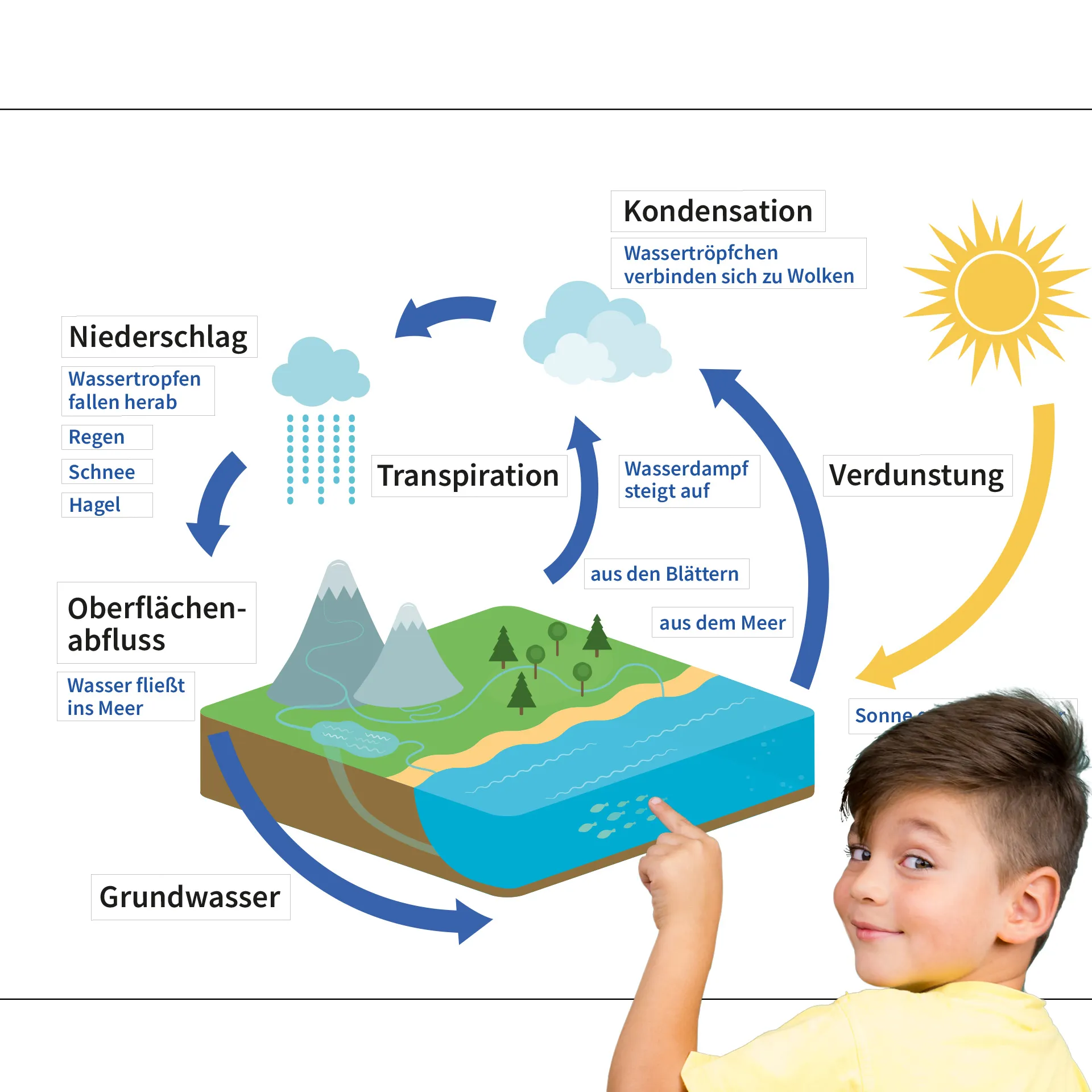 Hagemann Magnetbilder Wasserkreislauf  - Wir schützen unser Wasser