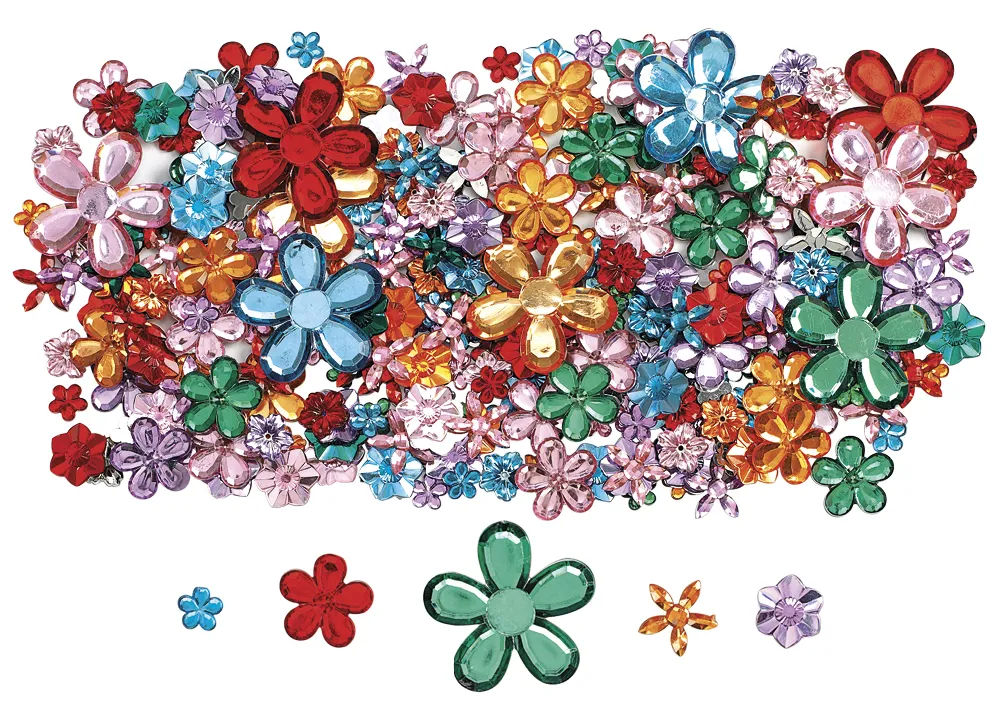 Blumen-Dekosteinchen, 300-tlg.