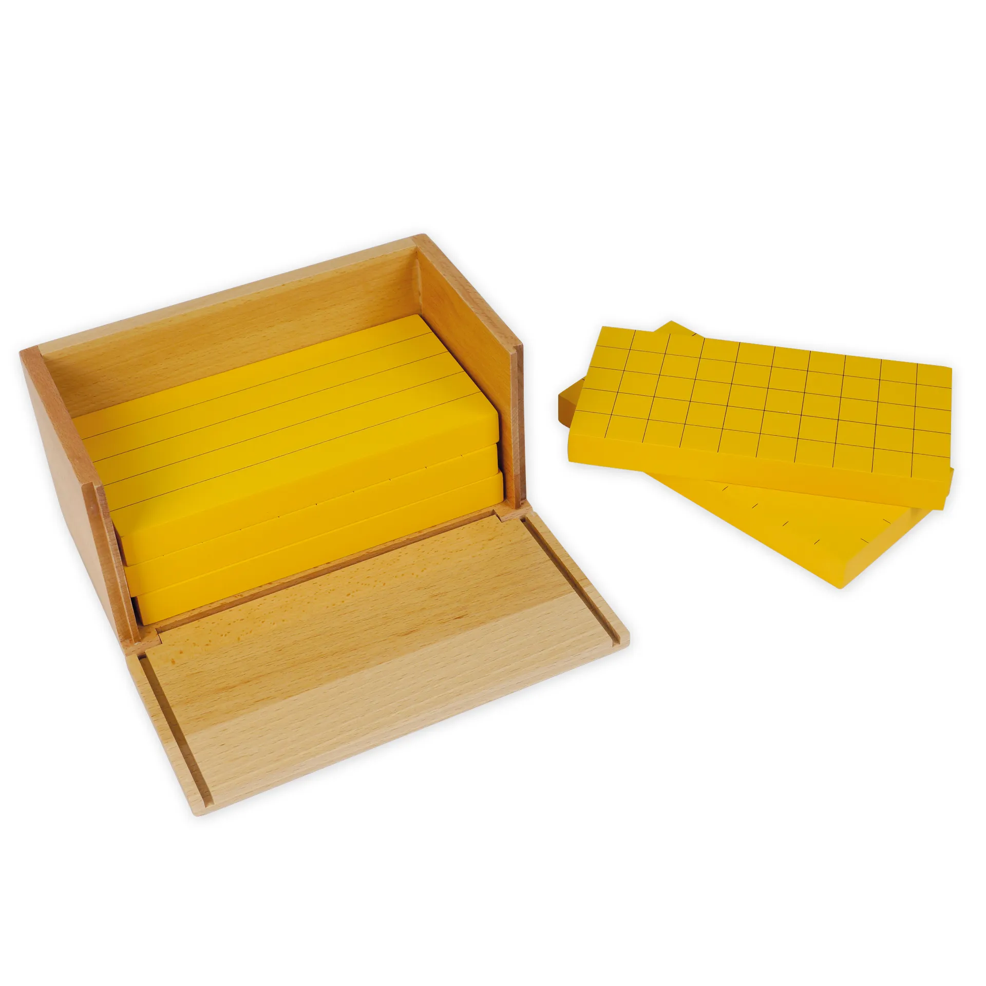 TimeTEX Satz mit fünf gelben Prismen "Montessori Premium"