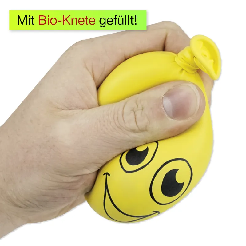 Knetball "lachendes Gesicht", ca. 75 mm ø