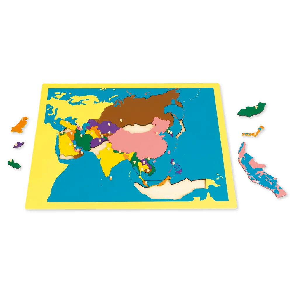 TimeTEX Puzzlekarte Asien "Montessori Premium"