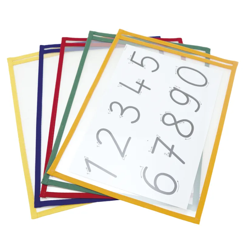 Lern- und Sammeltaschen A4-Plus hochkant, mit Farbeinfassung, 10-tlg.