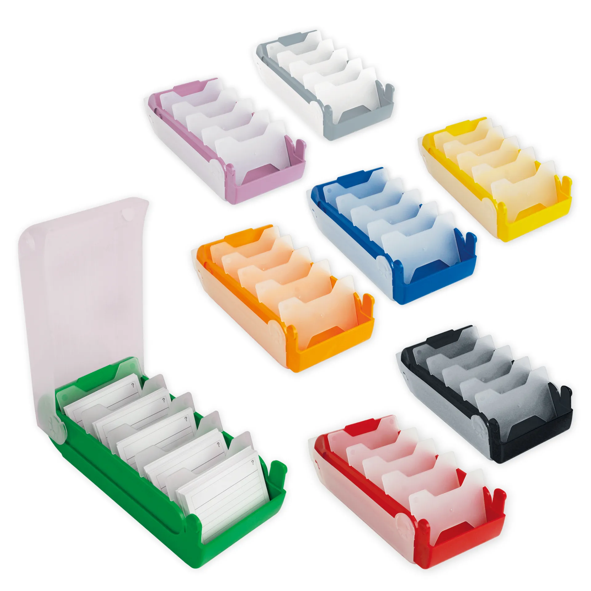 Lernbox A8 Kunststoff mit 100 Lernkärtchen