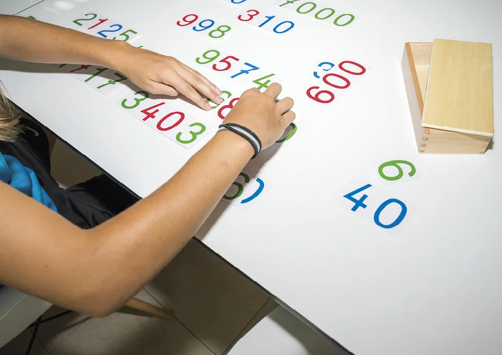 TimeTEX Zahlenkarten groß, 1-9.000, Kunststoff "Montessori Premium"