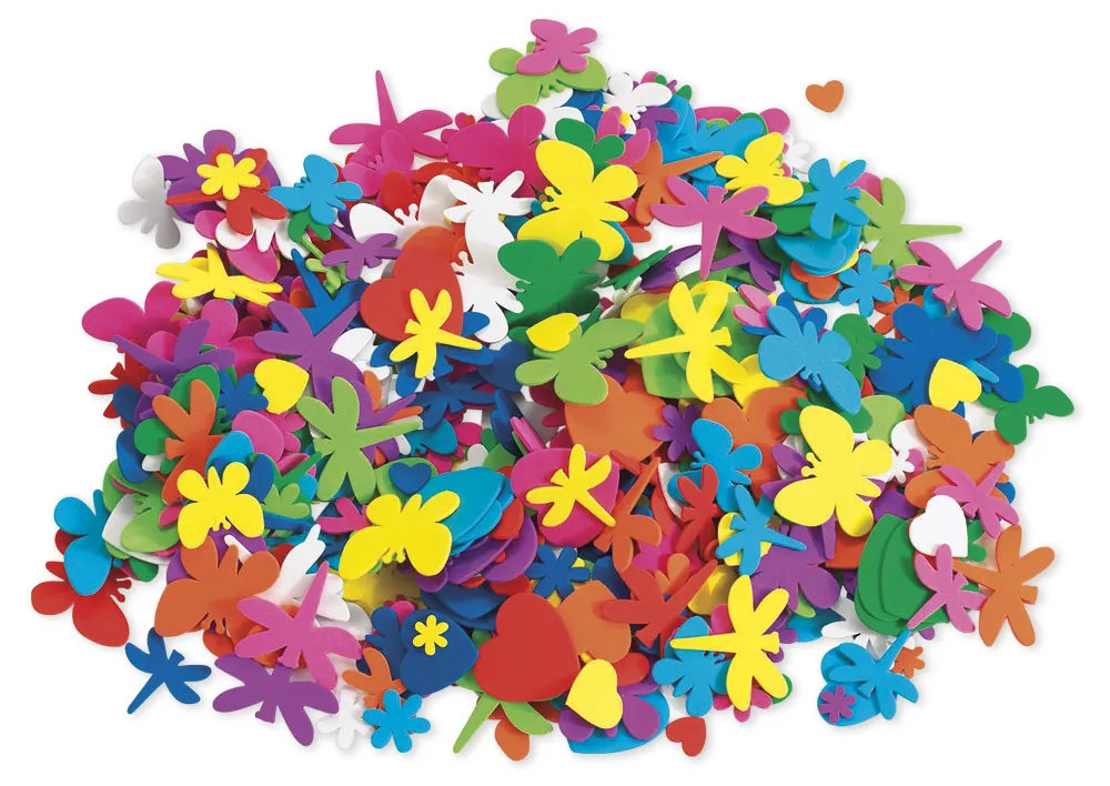 Moosgummi-Figuren und -Formen, 500-tlg.