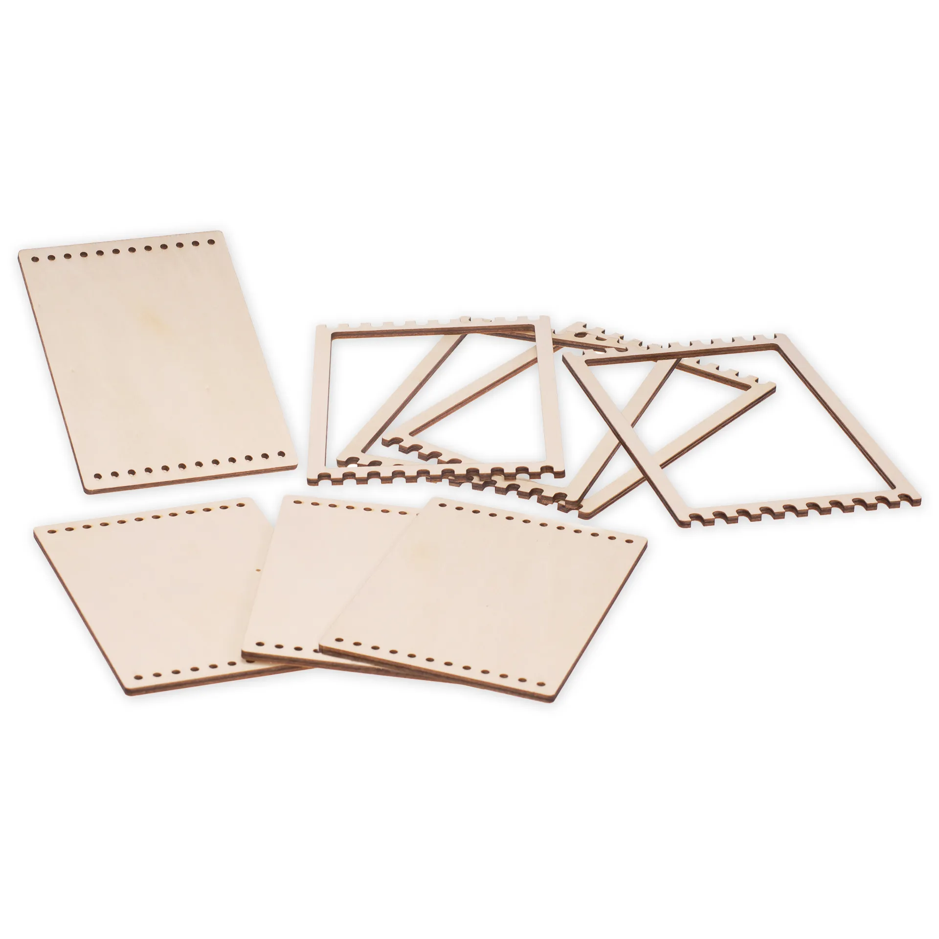 Web- und Fädelrahmen aus Holz, 8-tlg.