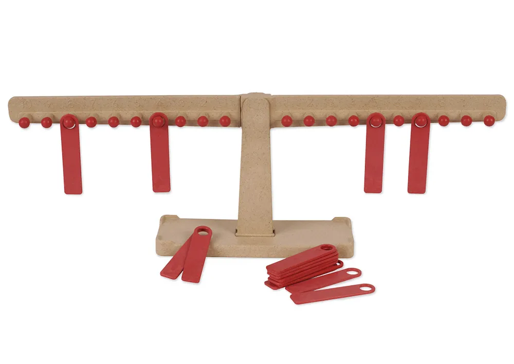 Zahlen- und Rechenwaage aus RE-Wood, 23-tlg.