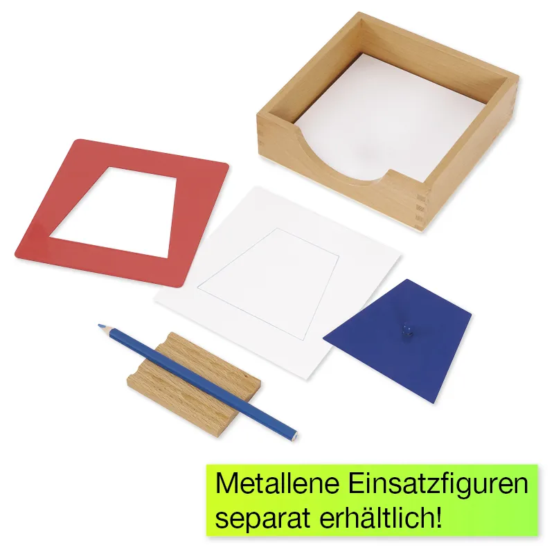 TimeTEX Kästchen für Einsatzfigurenpapier, 14 x 14 cm "Montessori Premium"