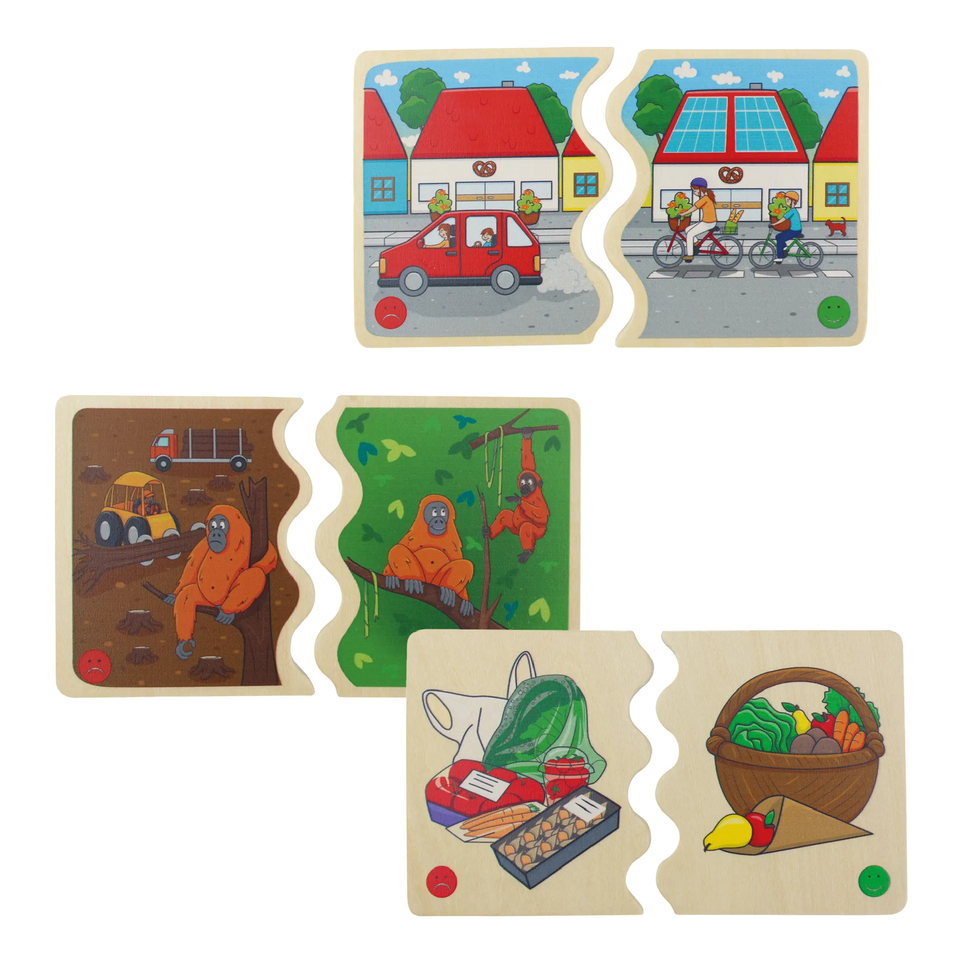 Was kann ich für unsere Umwelt tun? Holz-Lernspiel, 22-tlg.