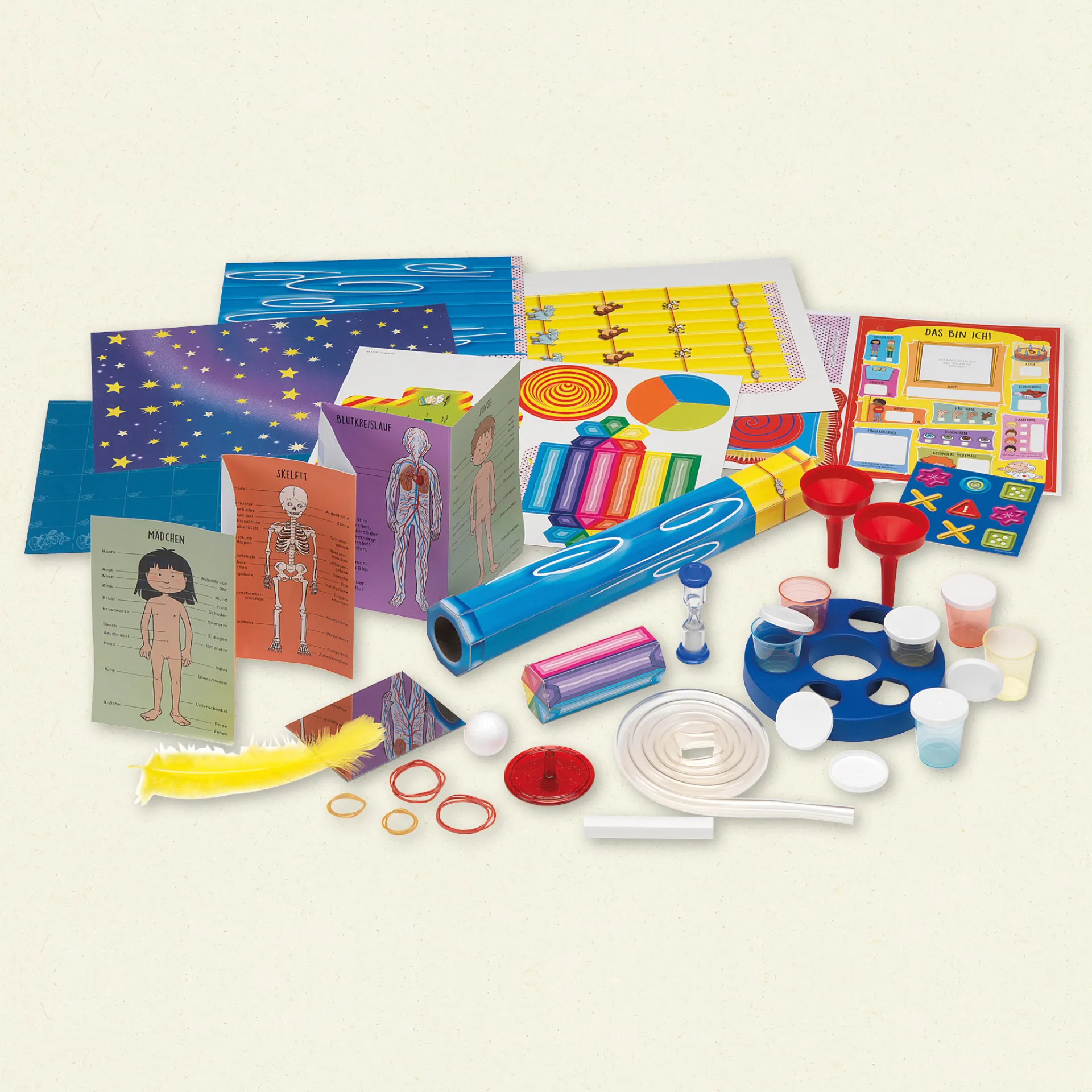 Set "Mein erster Experimentierkasten: Körper & Sinne", 35-tlg.