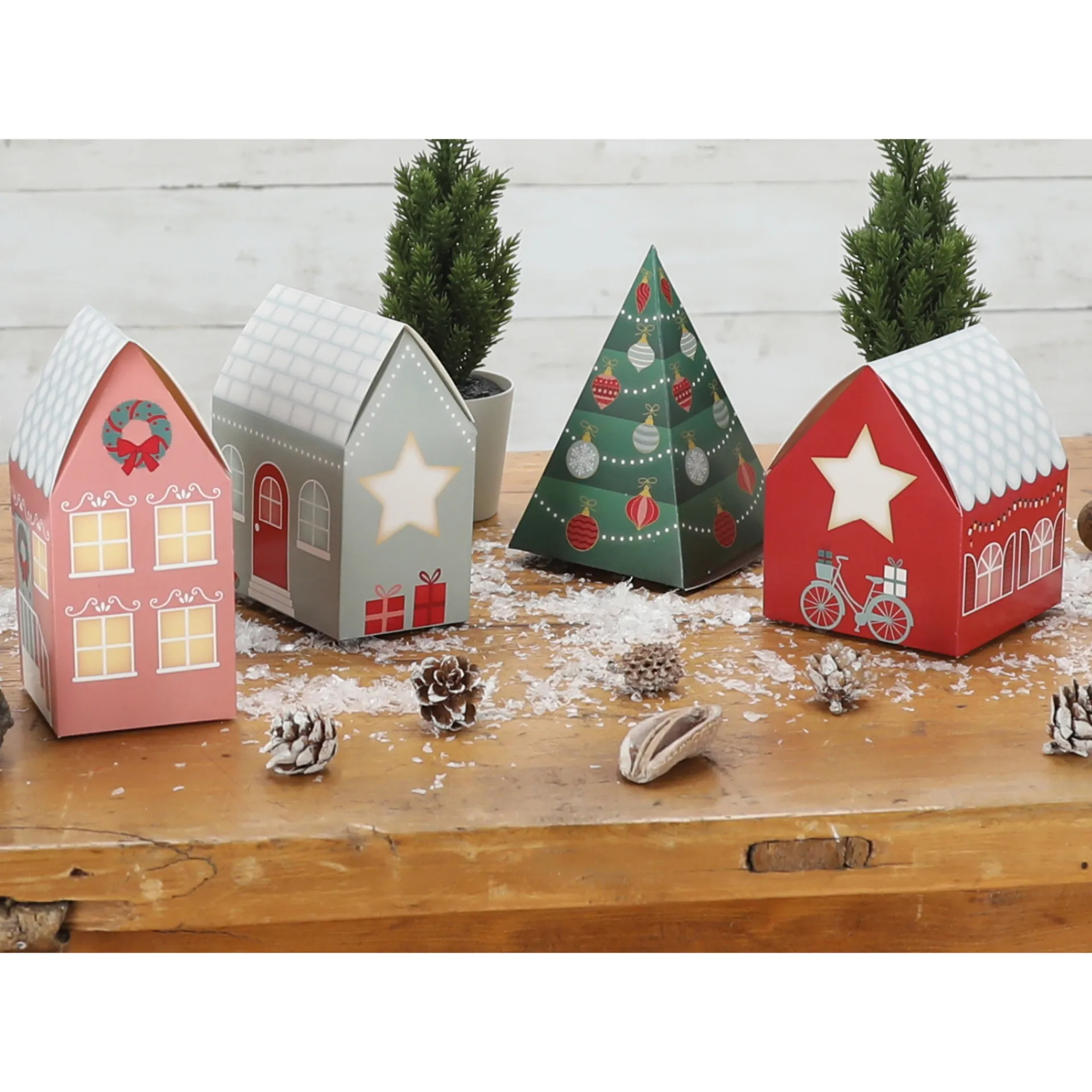 Bastelset "Adventskalender Adventshaus", 24-tlg.