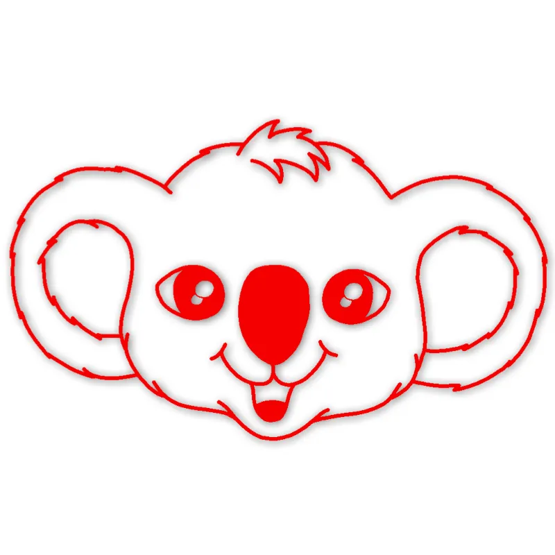 Siebdruck-Stempel "Perpetuum" rund "Koala"