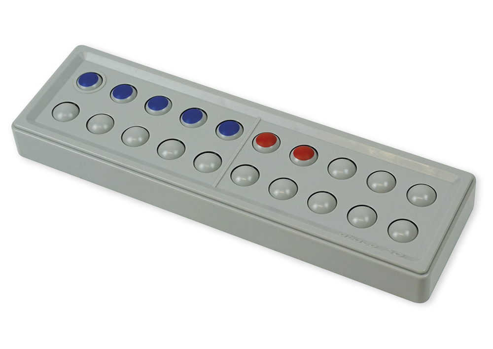 ABACO 20 tricolor rot-blau-grau, Zähl- und Rechenrahmen