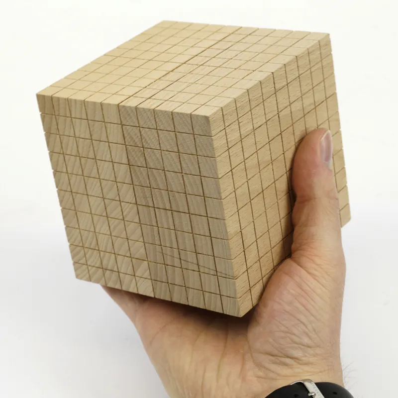 Dienes Dezimal-Tausender-Würfel, aus Holz, 1 Stück