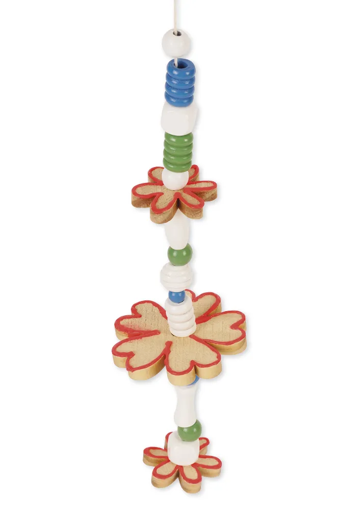 Blumen aus Holz, groß, 20 Stück