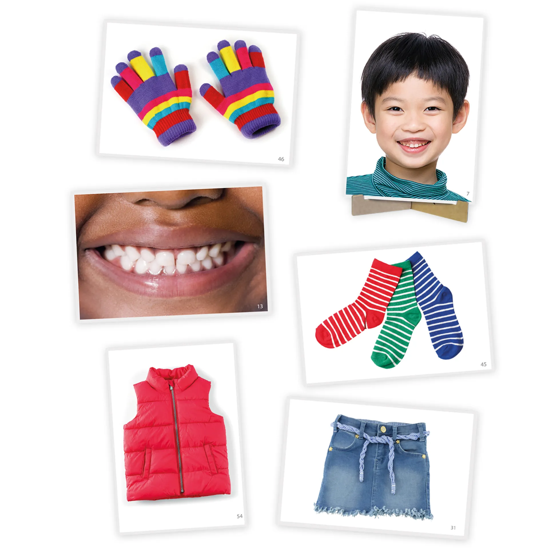 Bildkarten "Körperteile und Kleidung", 54-tlg.