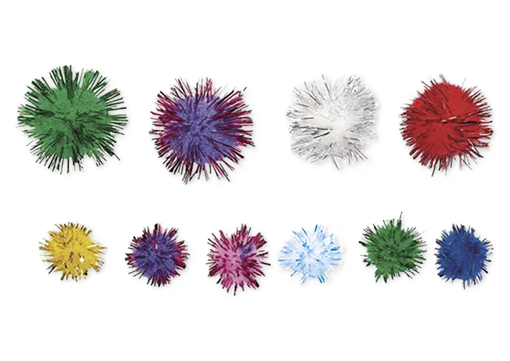 Glitzer-Pompons, 300-tlg.