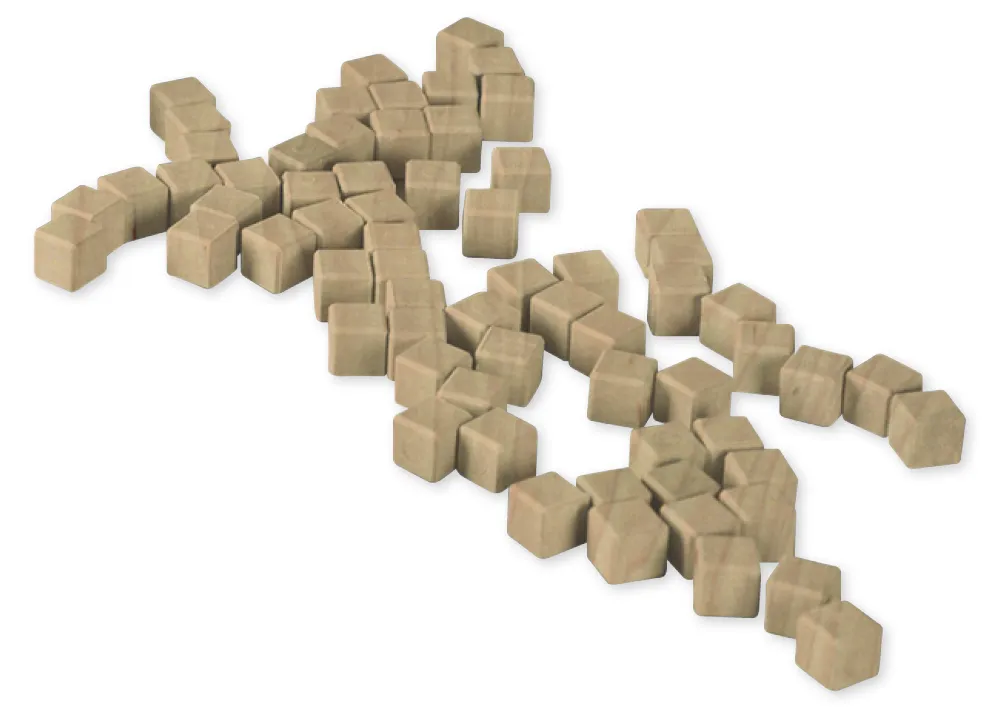Dienes Dezimalrechen-Einer-Würfel, naturfarben, Satz 1.000 Stück