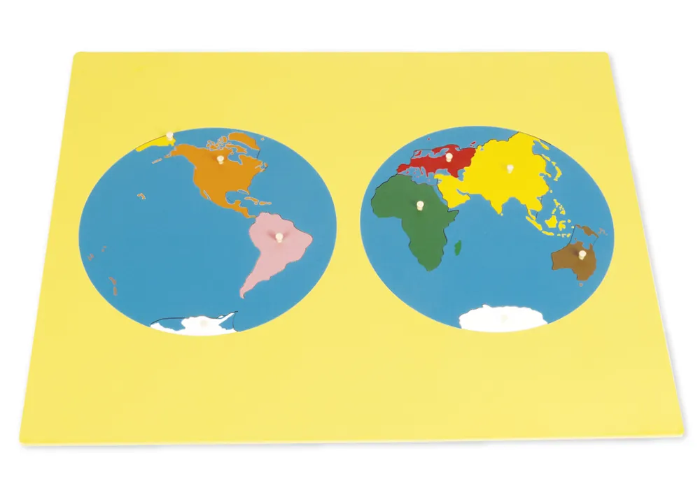 TimeTEX Puzzlekarte Erdteile "Montessori Premium"