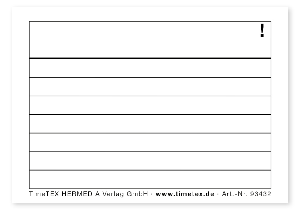 Blanko-Lernkärtchen, A8 weiß, 100 Stück