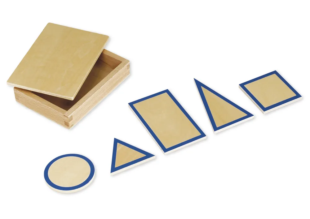 TimeTEX Geometrische Grundtäfelchen im Kasten "Montessori Premium"