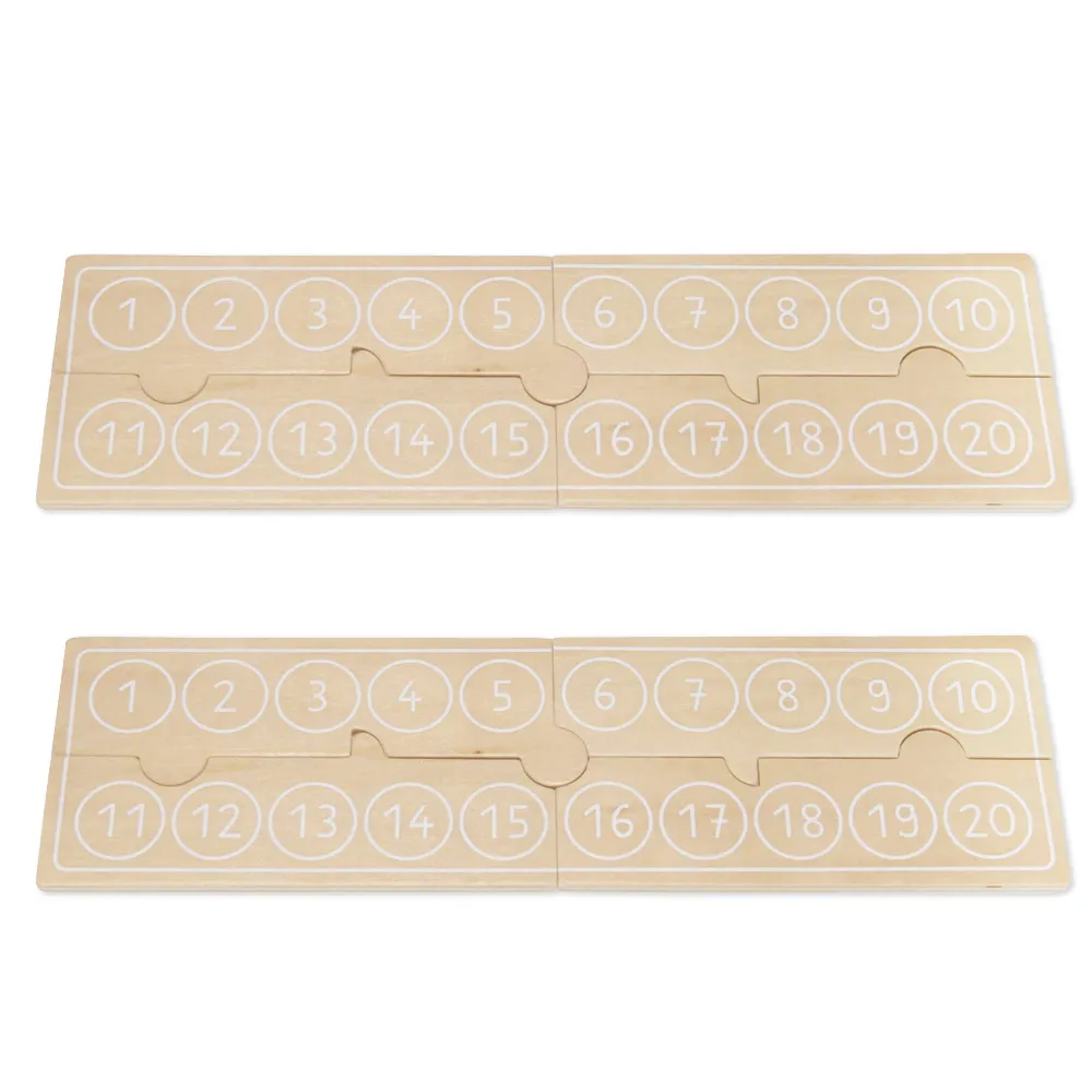 Rechenleiste aus Holz, Zahlenraum bis 20, 4-tlg.