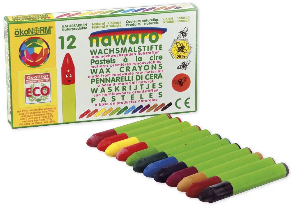 Wachsmalstifte nawaro, 12-tlg.
