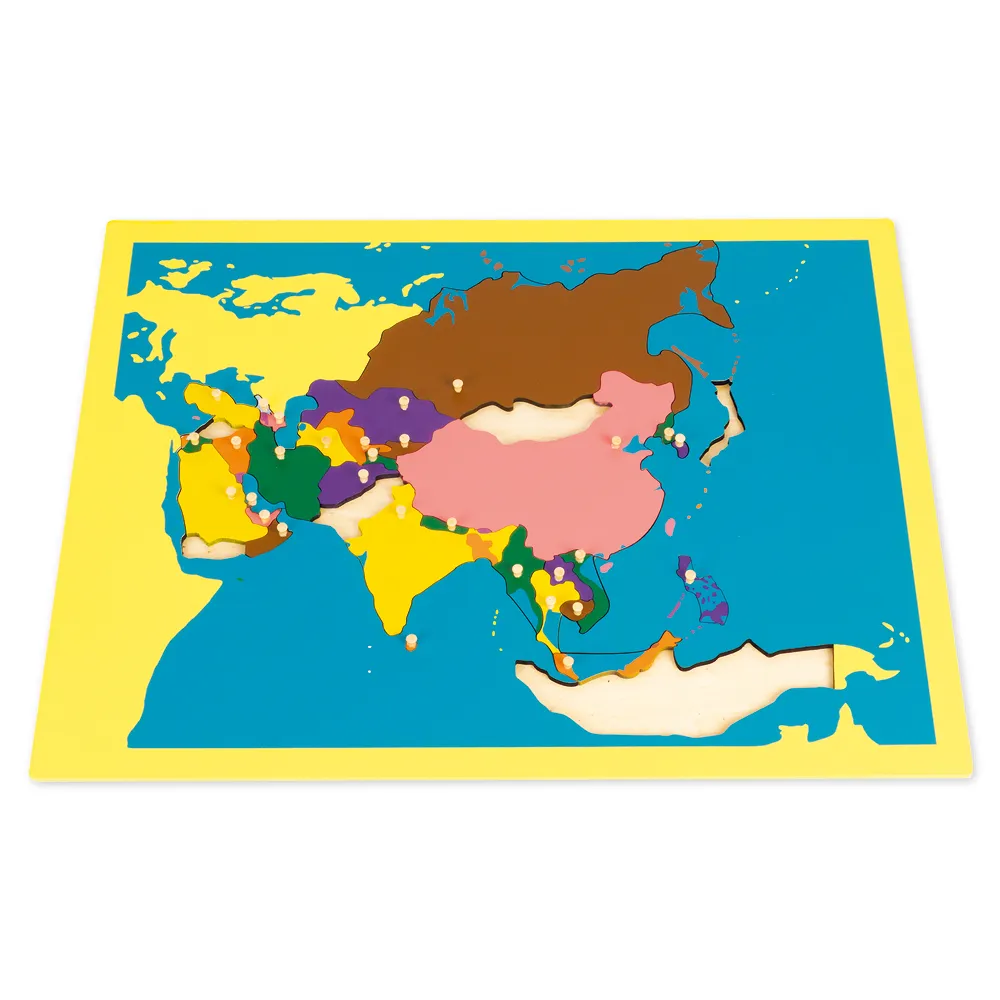 TimeTEX Puzzlekarte Asien "Montessori Premium"