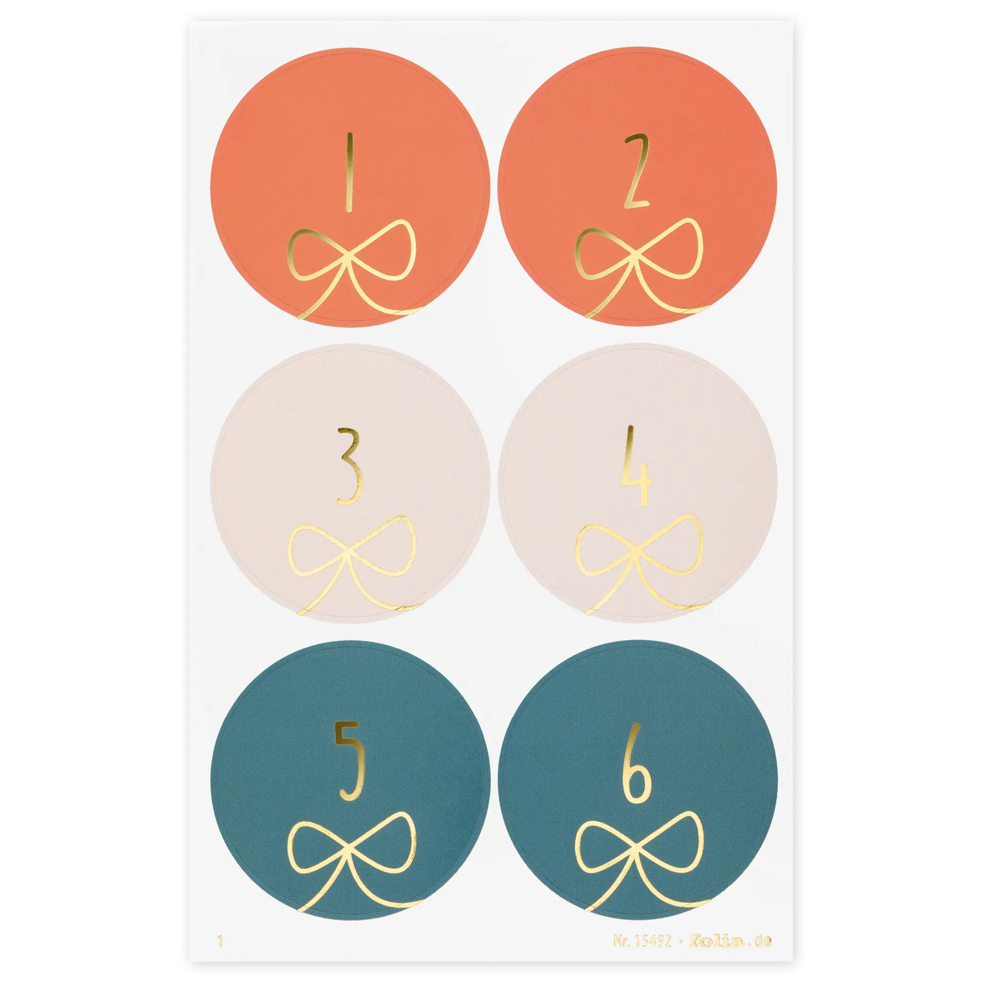 Adventskalender-Aufkleber, 24 Stück