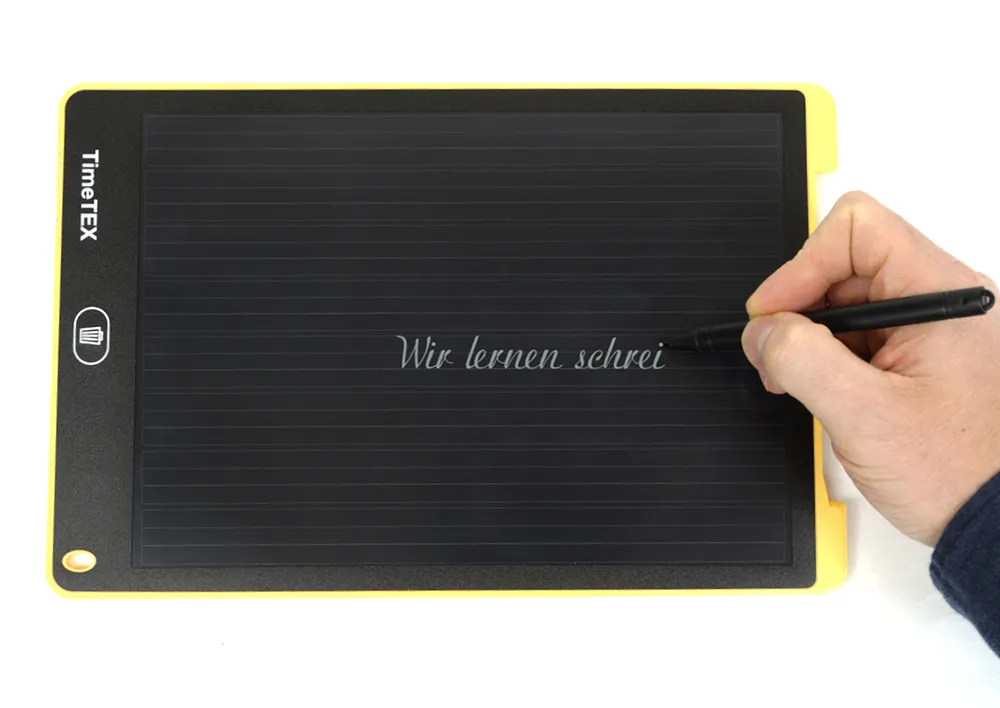 Digitale Schiefertafel SDZ "A4-S", schwarzes Display, 3-geteilte Schreibzeile