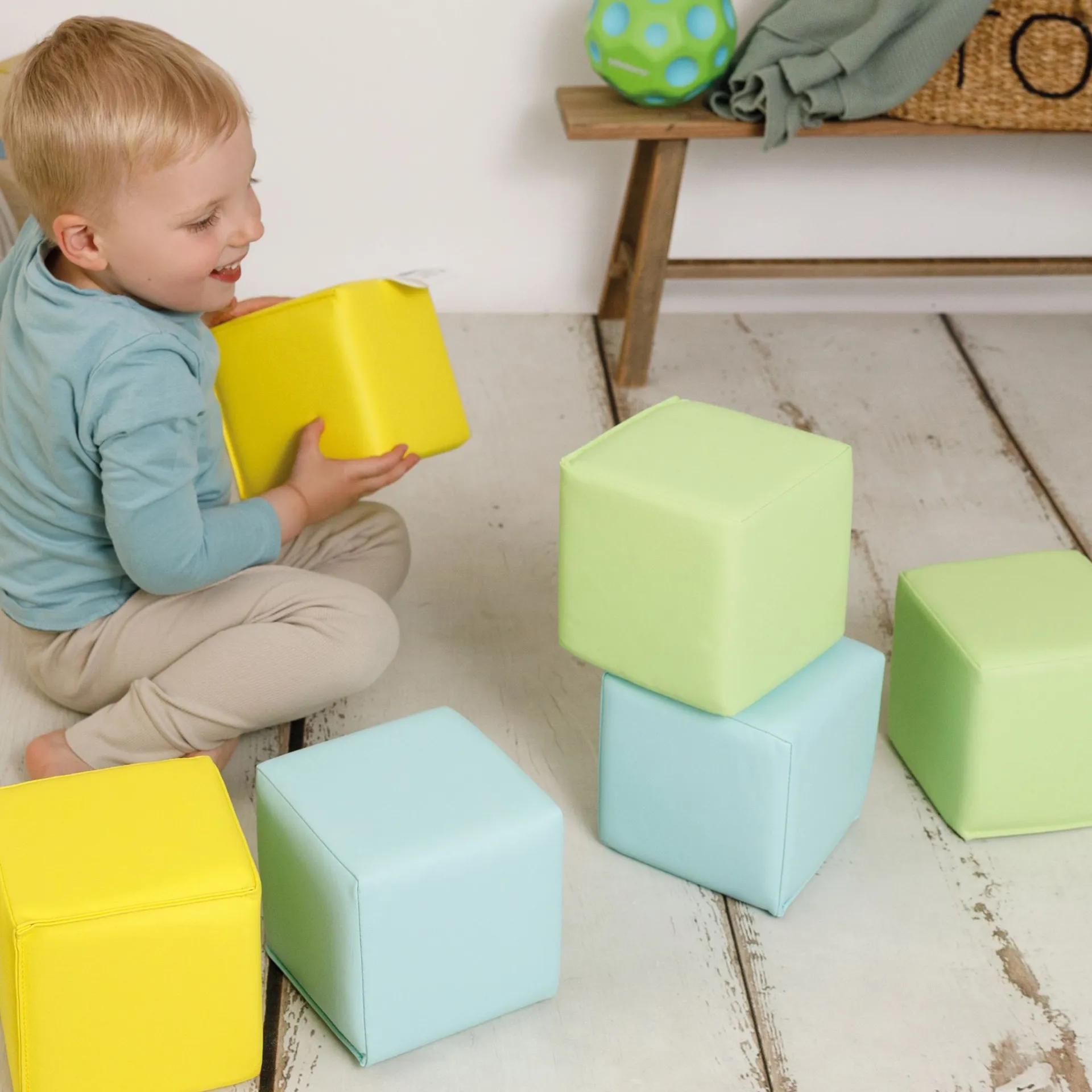 Softbausteine aus Schaumstoff, 14 cm, 6-tlg.