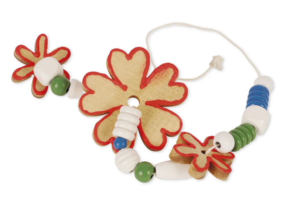 Blumen aus Holz, groß, 20 Stück