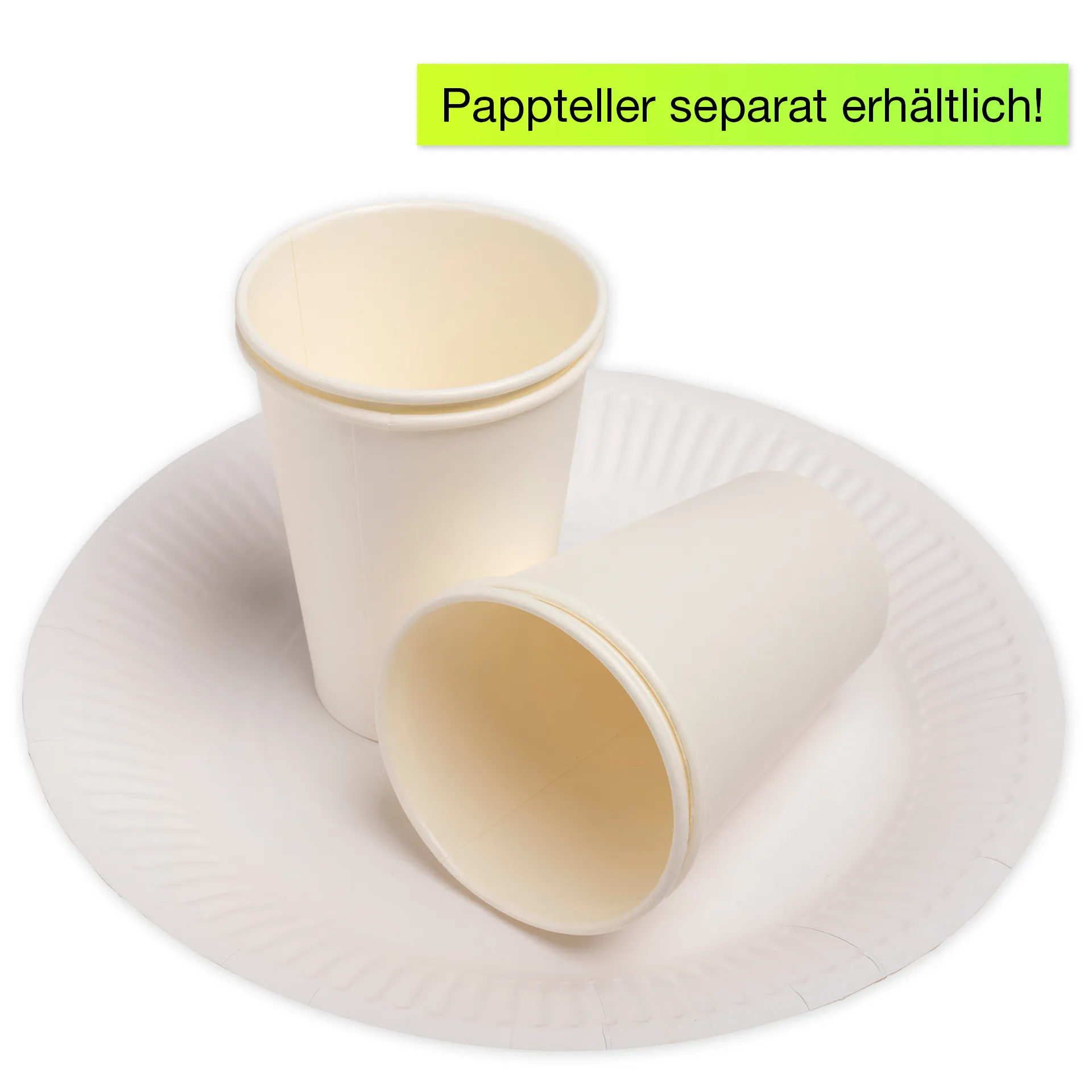 Set Pappbecher weiß, 20 cl, 50 Stück