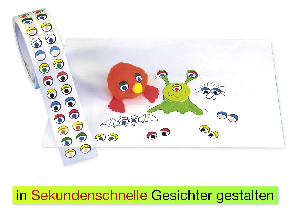 Augen-Sticker, Rolle mit 2.000 Stück