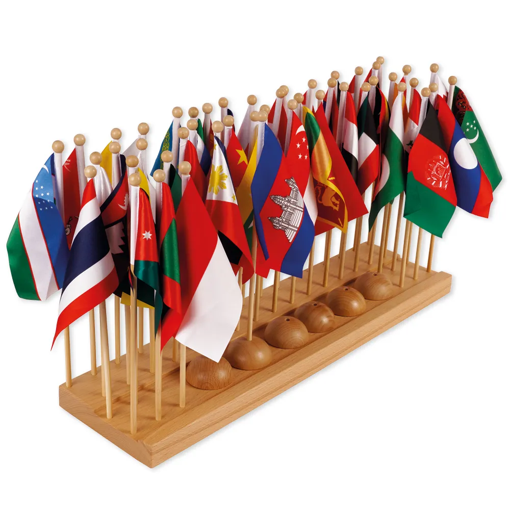 TimeTEX Flaggenständer Asien "Montessori Premium"