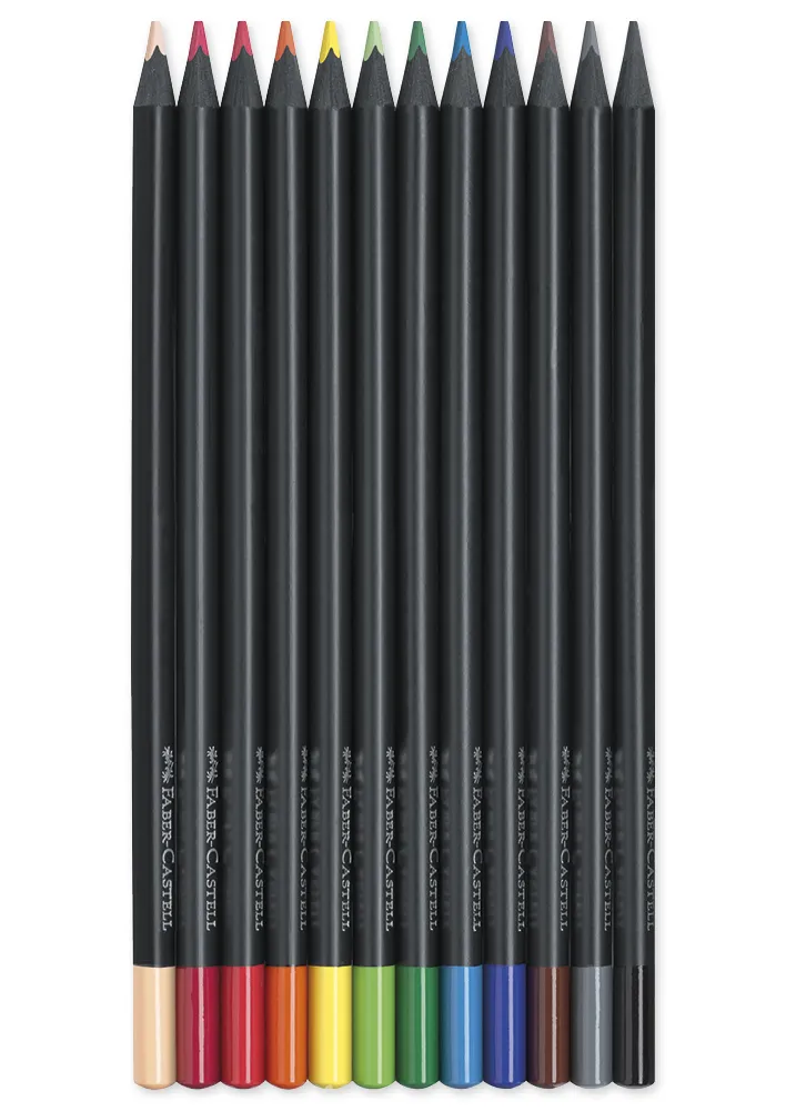 Faber-Castell Black Edition Buntstifte, 12 Stück