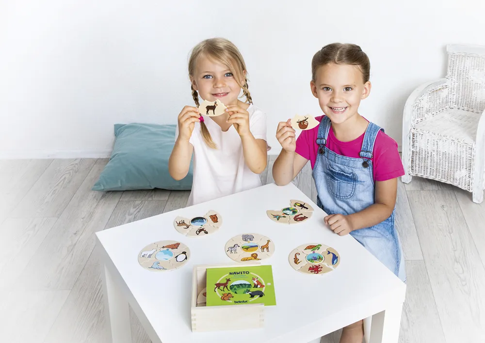 beleduc Puzzle-Set "Tierwelten - Lebensräume der Tiere", 45-tlg.