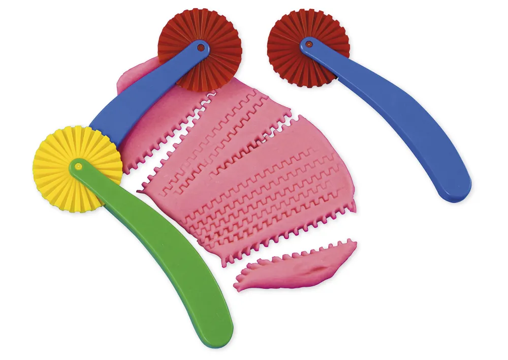 Knete Zickzack-Rollschneider, 3-tlg.